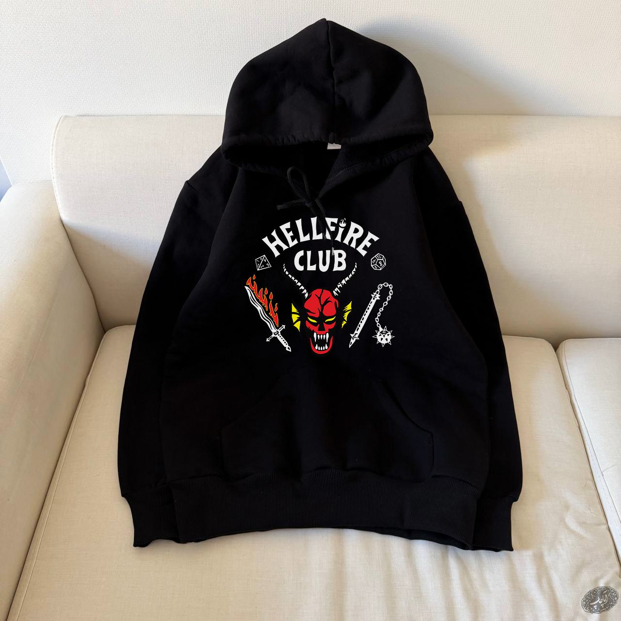 هودی و دورس طرح هل فایر کلاب Stranger things Hellfire Club